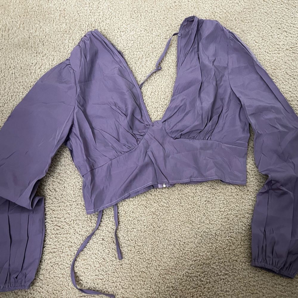 Purple crop top